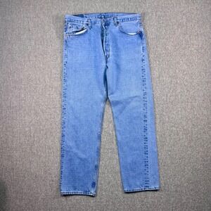 Levi's 501 Made in USA Vintage Button Fly Straight Leg Jeans W38 L32 Mens Denim